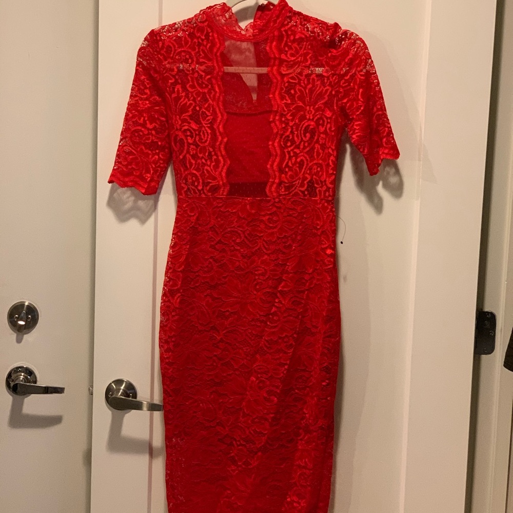 Red Lace Express Dress